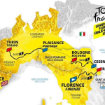 Map of the Italian stages of Tour de France 2024