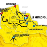 Map of the Grand Depart of Tour de France 2025 to be held between 5 and 27 July 2025